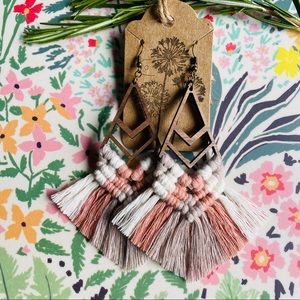 Handmade macrame earrings